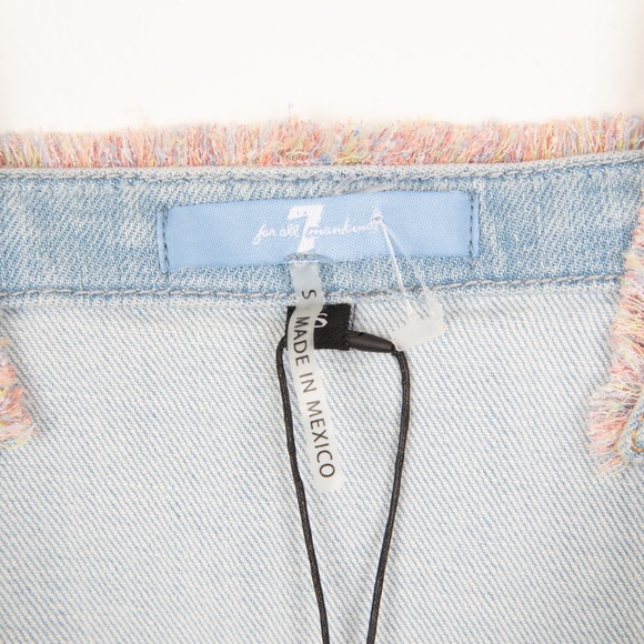 NWT 7 For All Mankind Button Down Denim Mini Dress - Picture 6 of 16